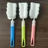 Escova de copo com esponja de cabo longo, escova de limpeza para copo térmico, escova de copo de vidro destacável, escova de limpeza para mamadeira, ferramenta de limpeza de copo