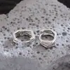 Pendientes Poligonales Personalizados Incrustados con Diamantes para Mujer, Elegantes Europeos y Americanos, Lujo Accesible, Estilo Fresco, Pendientes Calados de Moda y Gama Alta