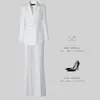 Nueva Chaqueta Blazer Casual de Primavera y Otoño Ropa de Trabajo Formal Traje Popular para Mujer del Sudeste Asiático con Pantalones de Pierna Ancha