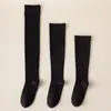 Meias 3/4 Femininas para Afinar as Pernas, Meias de Algodão Compressivas para Afinar, Meias JK, Meias Longas Femininas Estilo Escolar Preto, Meias Longas da Moda