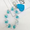 Llavero colgante de pulsera de amor creativo, llavero con letras de corazón de moda, accesorios de cuero transparentes, lindos accesorios para mochila escolar