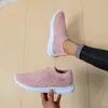 Comércio Exterior Transfronteiriço Tamanho Grande Primavera e Outono Nova Moda Lazer Strass Tecido Voador Estilo Esportivo Feminino Lazer Sapatos Femininos Pronta Entrega