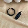 Pendientes de aro grandes estilo retro de Hong Kong, edición amplia, color vino tinto, exagerados, con forma de oreja, avanzados, con aguja de plata para mujer.