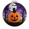 Ins Venta Caliente Halloween Fantasma Calabaza Decoración de Fieltro Colgante para Niños Dibujos Animados Poke Fieltro de Lana Agujado Bordado a Mano Poke
