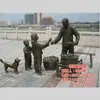 Figura de Paisagem da Comunidade da Rua Comercial da Cidade Antiga Ornamento de Escultura em Cobre 1,88m Figura Fábrica de Fundição de Esculturas em Cobre