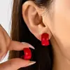 Pendientes en forma de media luna, pendientes de diseño de nicho multicolor en forma de C, pendientes acrílicos de colores de caramelo, pendientes de dopamina