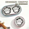 Comedero para Gatos Tazón para Comida de Mascotas Acero Inoxidable 304 Comedero y Bebedero Integrado Doble Tazón Bebedero para Gatos Antiderrames