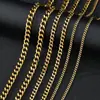 Acero Inoxidable Molido Cadena Cubana de Dos Caras Hip-Hop Transfronterizo Collar para Hombre de Acero de Titanio Accesorios de Joyería DIY