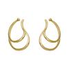 Pendientes de metal liso europeo y americano con gancho para la oreja sin orificio para la oreja, clip para la oreja, pendientes de personalidad de gran sentido a la moda para mujer, joyería