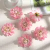 Flores Dália Artificiais de 8cm, Flores Dália Crisântemo Simuladas para Chapéu de Formatura DIY, Decoração de Chapéu de Sol, Flores Artificiais