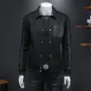 Jaqueta Masculina com Lapela, Mistura de Lã, Gola Baseball, Jaqueta Casual, Novo Estilo Outono 2025, Marca Grande Roupas Masculinas