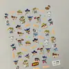 Adesivos Fofos de Unhas Crayon Shin-Chan Desenho Animado 3D Shin-Chan Lente de Celular Planejador Adesivos Relevo DIY Estilo Ca