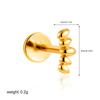 Aretes de Acero Inoxidable Oro de 18K Zircón Acero de Titanio Mini Piercings de Nariz de Rosca Piercing Anillos para Ombligo Joyería Transfronteriza Europea y Americana