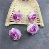 Flores de simulación capullos de té pequeños flores pequeñas cabezas de flores bodas flores artificiales flores de seda hecho a mano DIY flores decorativas cortinas de cuentas cuentas de hilo