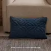 Funda de Almohada Bordada de Plantas Estilo Campestre Francés Cojín para Sofá de Sala de Estar Ribete de Borlas Almohada Cuadrada de Algodón Lino Cojín Alargado