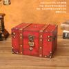 Caixa Vintage Estilo Europeu Caixa Retrô de Madeira Adereço Armazenamento Artesanato Caixa de Madeira Quadrada para Joias Guarda-Roupa