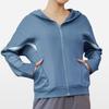 Outono e inverno plus size roupas fitness casaco feminino solto com capuz corrida esportes top internet celebridade ao vivo zíper cardigan manga longa