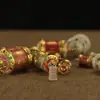 Pingente Rotativo de Liga Metálica com Mantra de Seis Sílabas Estilo Xizang, Símbolo Auspicioso para Adorno Pessoal