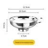 Funil de Aço Inoxidável para Cozinha Doméstica Filtro Multifuncional Separação de Líquidos Vazamento de Óleo Vazamento de Vinho Funil de Boca Larga Funil de Grande Diâmetro