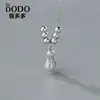 Collar de cacahuates de perlas de agua dulce coreanas plata esterlina s925 moda cadena clavicular larga colgante de diamante de fruta fabricantes lote directo