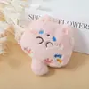 Nuevo gato gordito relleno de algodón tomados de la mano chirriante muñeca de llamada accesorios de decoración de broche de ramo de muñeca de peluche