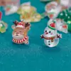 Serie Navideña Adornos para Uñas Papá Noel Muñeco de Nieve Reno Árbol de Navidad Caja de Regalo Armadura para Árbol Funda para Teléfono Móvil Adornos