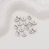 Galvanoplastia incrustada com diamante branco roda broca anel espaçador diy conta redonda acessórios de joias conta espaçadora conta de transferência acessórios de pulseira