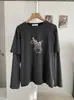 KEKEZOON Estilo Coreano Dibujo Animado Estampado de Ovejas Cuello Redondo Falso Dos Piezas Manga Larga Camiseta Mujer Otoño Versátil Top 9237