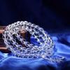 Pulseira de Contas de Cristal Branco 7A Natural 108 Contas de Buda Baifu Qianxiang Pulseira das Sete Joias Joias de Estilo Étnico para Homens e Mulheres Contas de Rosário