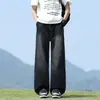 Jeans finos de seda helada para hombre, estilo nuevo 2026, pantalones rectos holgados, pantalones de pierna ancha con caída de Lyocell Tencel