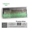 Fornecimento Broca de Diamante 3mm Conjunto Caixa Verde Agulha de Polimento Cabeça de Polimento de Liga Cilíndrica Cabeça de Polimento Elétrica Haste de Agulha Pneumática