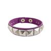 Pulsera punk de estilo europeo y americano de una fila con cuatro remaches cuadrados, pulsera de moda y personalidad, pulsera decorativa [Directo de fábrica]]