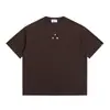 Camiseta Informal de Verano para Hombre Cjsd Estilo Americano Simple de Moda con Estampado de Letras Holgada de Media Manga Cuello Pequeño Manga Corta 26003