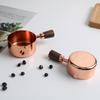 Cabo de madeira de nogueira rosa dourado Copo medidor conjunto de quatro peças colher para grãos de café xícara para molho colher de escala para tempero de molho ocidental
