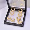 Brincos Atacado Moda Europeia e Americana Transfronteiriça Brincos de Aço Titânio Tendência Simples Galvanizado Ouro 18K Moda Luxo Leve