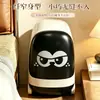 Papelera con forma de autobús para el hogar, papelera para sala de estar con ruedas y tapa abatible, papelera móvil, papelera de gran capacidad para baño, contenedor de almacenamiento de dibujos animados