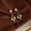 Pendientes de Botón de Lujo de Estilo Francés Vintage, Elegantes y Versátiles, Chapados en Plata con Diseño Elaborado, Pendientes de Declaración Hechos de Fábrica