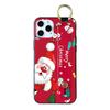 Adecuado para funda de teléfono móvil Apple 16 13Pro Max Reno Navideño Estampado Estéreo Soporte de Pulsera Funda de Teléfono Móvil Xr
