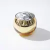 Portavelas pequeño redondo de estilo europeo y americano, adorno navideño de vidrio galvanizado con lunares, portavelas vacío para velas aromáticas DIY.