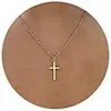 Collar Cruz de Zirconia Transfronterizo Cadena Clavicular para Mujer Personalizado Estilo Lujo Ligero Versátil Cruz de Aleación