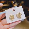 Pendientes de mariposa con diseño de ojo de gato en plata 925, de alta gama, para mujer, de estilo coreano, a la moda.