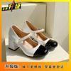 Sapatos Femininos Deslumbrantes Versáteis da Moda Estilo Chanel Retrô Novos para Primavera e Verão 2025 Sapatos Mary Jane Franceses Sapatos Femininos