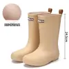 Botas de Lluvia de Moda, Nuevos Zapatos Acuáticos para Mujer de Media Caña, Ligeros Impermeables Antideslizantes Botas para Senderismo, Camping, Vadeo, Zapatos de Goma, Zapatos de Lluvia para Mujer