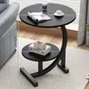 Mesa auxiliar mesa de té pequeña sala de estar hogar departamento pequeño balcón mesa de té pequeña mini estante para sofá mesita de noche mesa redonda pequeña