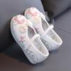 Zapatos bordados para niñas, zapatos de baile de estilo chino, zapatos Hanfu para niños, zapatos de estilo étnico para niños, zapatos de traje antiguo, zapatos de tela para bebés