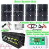Painel solar 100W portátil armazenamento de energia externo sistema solar conjunto inversor controlador onda senoidal pura