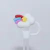 Tapa para Popote Stanley 10mm Diámetro Grande PVC Popote Suave Tapa Muñeco de Dibujos Animados Tapa Antipolvo Mayoreo