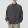 2025 Nuevo Otoño Japonés Retro Hombre Cuello Alto Manga Larga Camiseta Sudadera Base Holgada Versátil