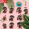 Produto Novo Transfronteiriço 10 Peças Dachshund de Natal Madeira Plana Árvore de Natal Festa em Casa Presente Decoração Pingente