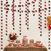 Novo Conjunto de Decoração de Festa de Aniversário com Estampa de Leopardo Cereja Transfronteiriça Bandeira de Leopardo Vermelho Decoração Suspensa em Disco Espiral Bolo